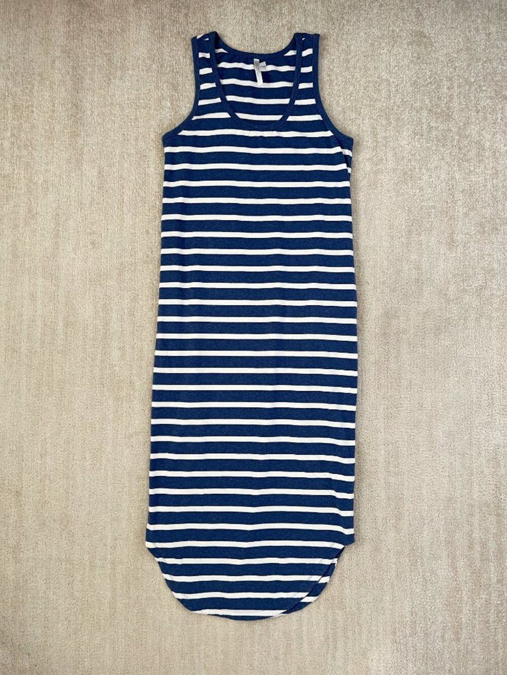 Seafolly Blue Striped Cotton Swim Coverup Summer Tank Dress XS
